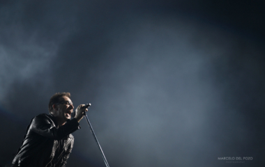 U2's Bono performs during the 360 Degree Tour in Seville